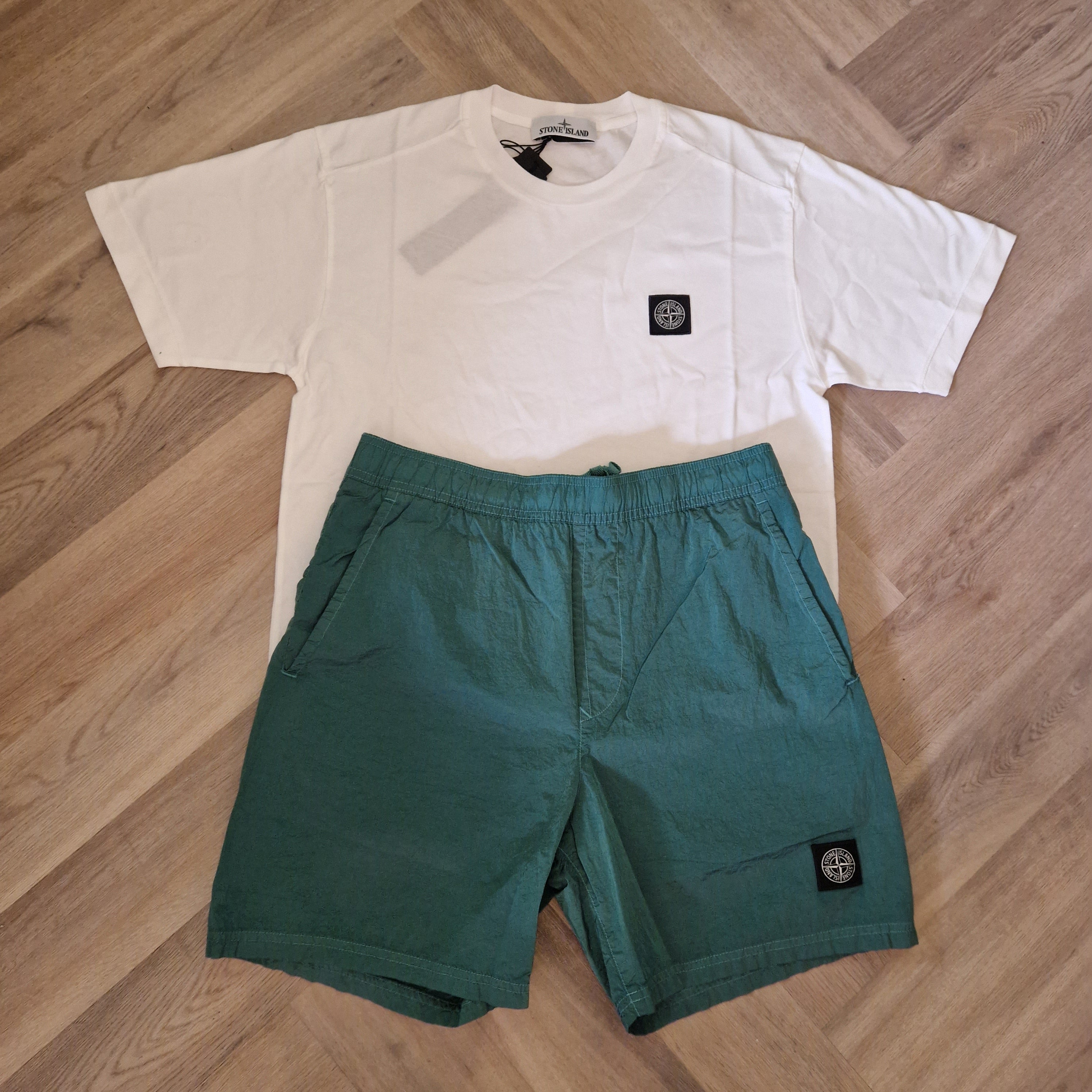 Stone Island Shorts Set Aqua Green Stone Island