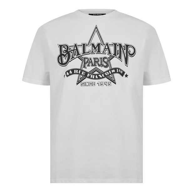 Balmain Star T-Shirt Baby Blue Balmain