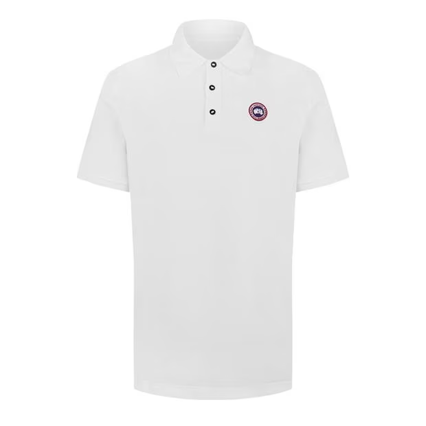 Canada Goose Logo Polo White