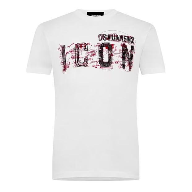 DSquared2 Icon Spray T-Shirt White