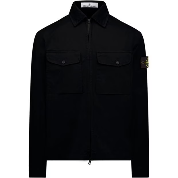Stone Island Stretch Overshirt Black Stone Island