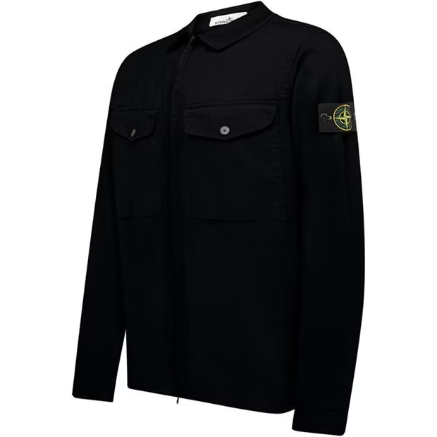 Stone Island Stretch Overshirt Black Stone Island