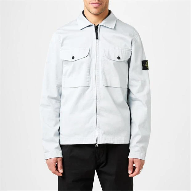 Stone Island Twill Overshirt Sky Stone Island