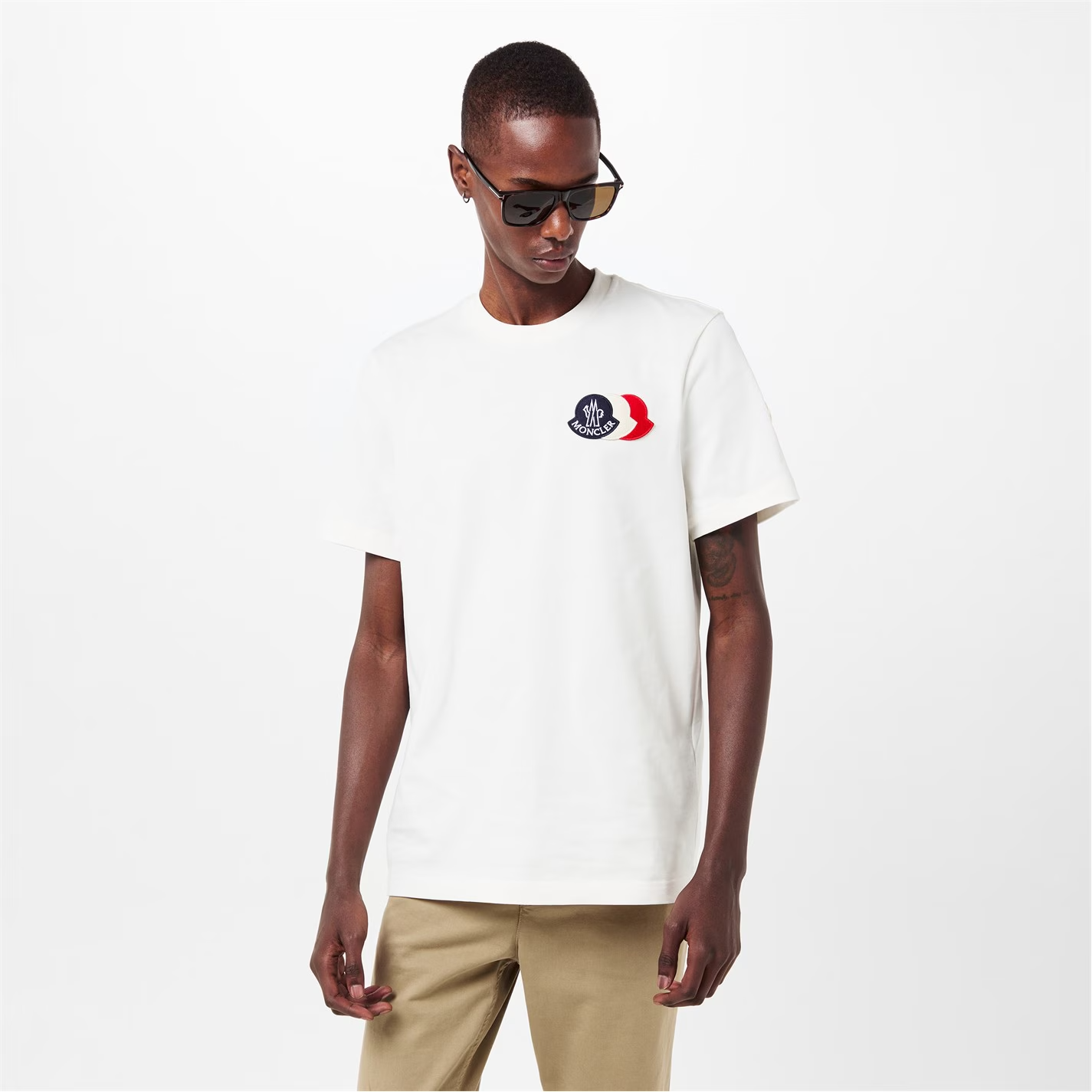 Moncler. Trip Logo T Shirt White
