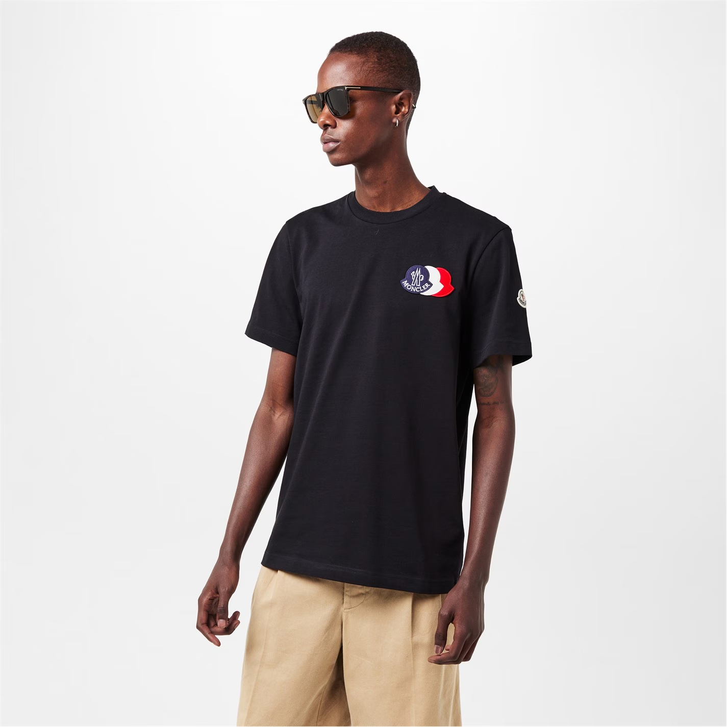 Moncler. Trip Logo T Shirt Navy