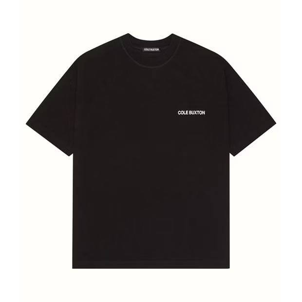 Cole Buxton Logo T Shirt Black Cole Buxton