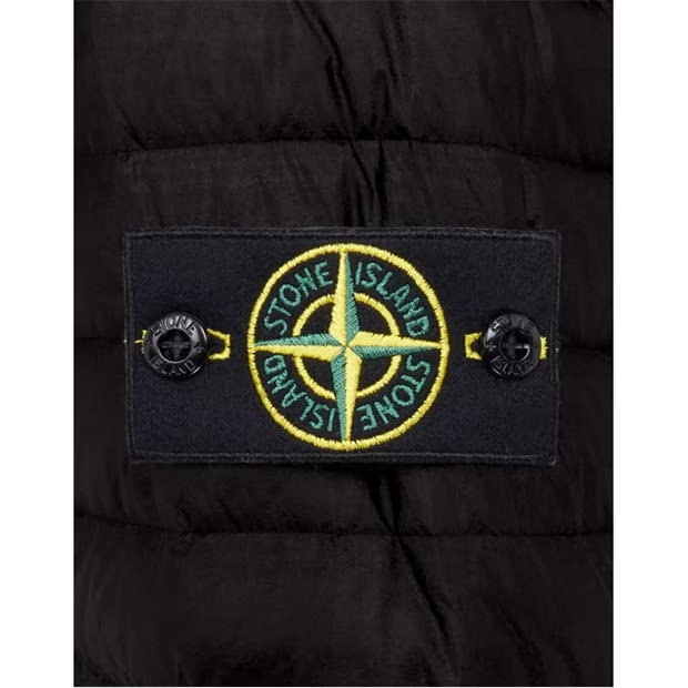 Stone Island Woven Down Jacket Black