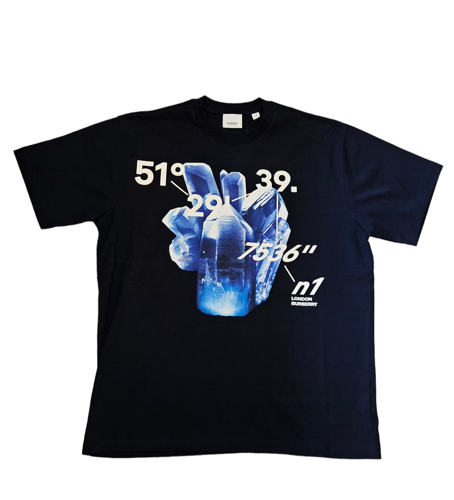 Burberry Print T Shirt Navy Burberry