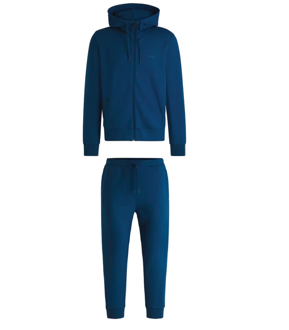 Hugo Boss Logo Full Zip Tracksuit Blue Hugo Boss