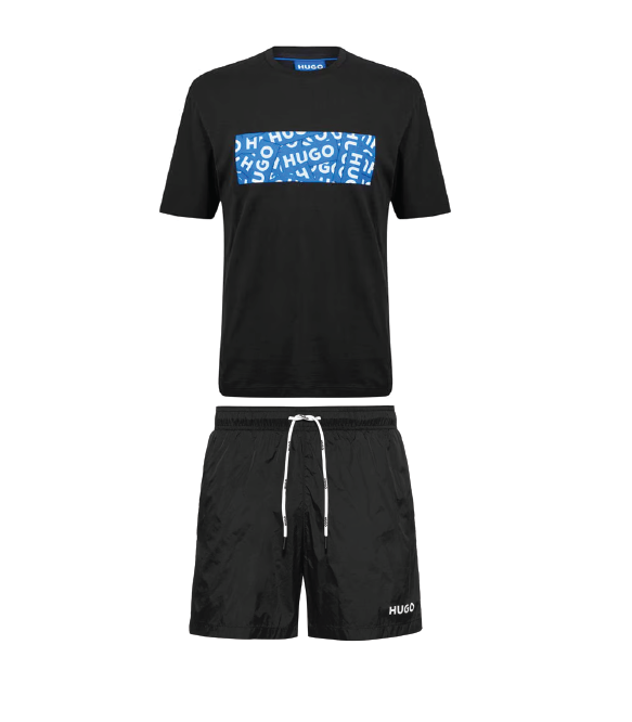 Hugo Boss Nalayo Logo Shorts Set Black Hugo Boss