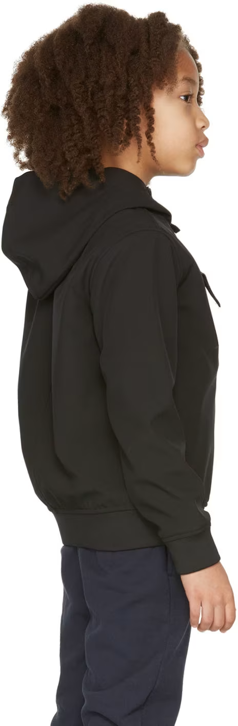 Kids Stone Island Soft Shell Jacket Black