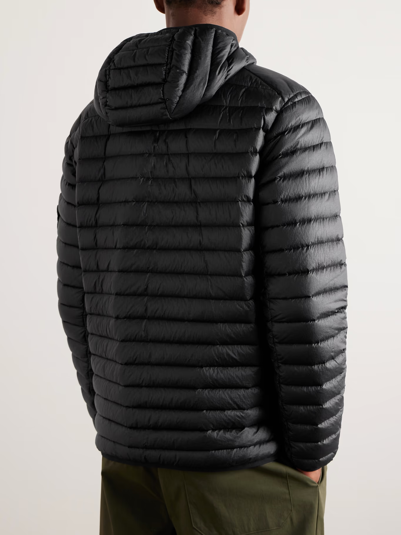 Stone Island Woven Down Jacket Black