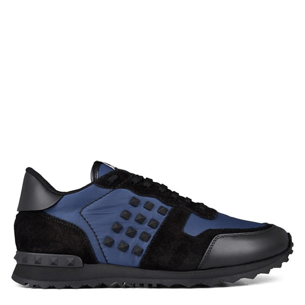 Valentino Side Body Rockstud Trainers Black/Blue Valentino