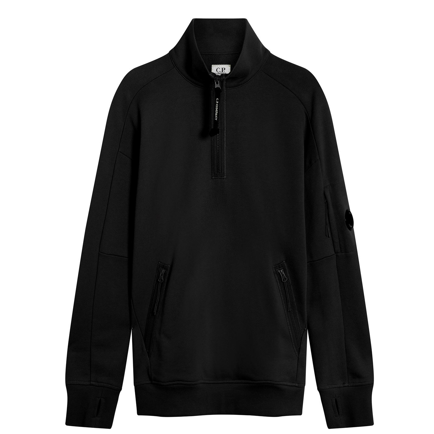 CP Company Classic Half Zip Jumper Black CP Company