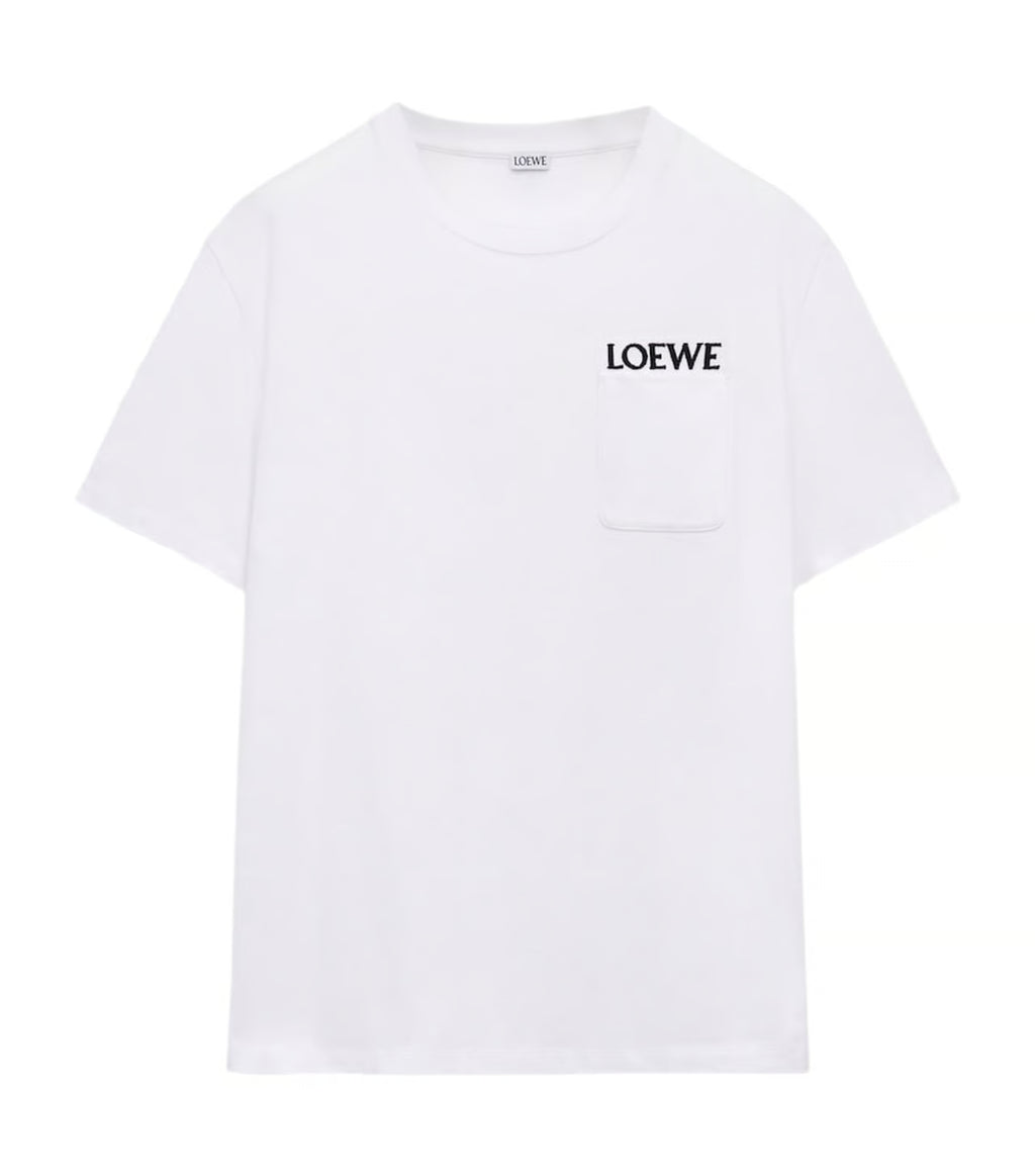 Loewe Pocket Embroidered Logo T-Shirt White