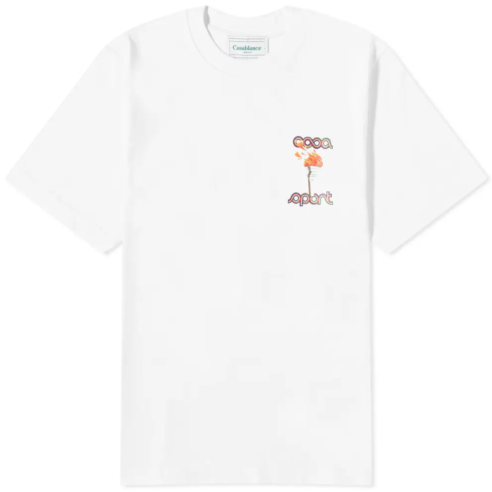 Casablanca la flamme du sport T Shirt White Casablanca