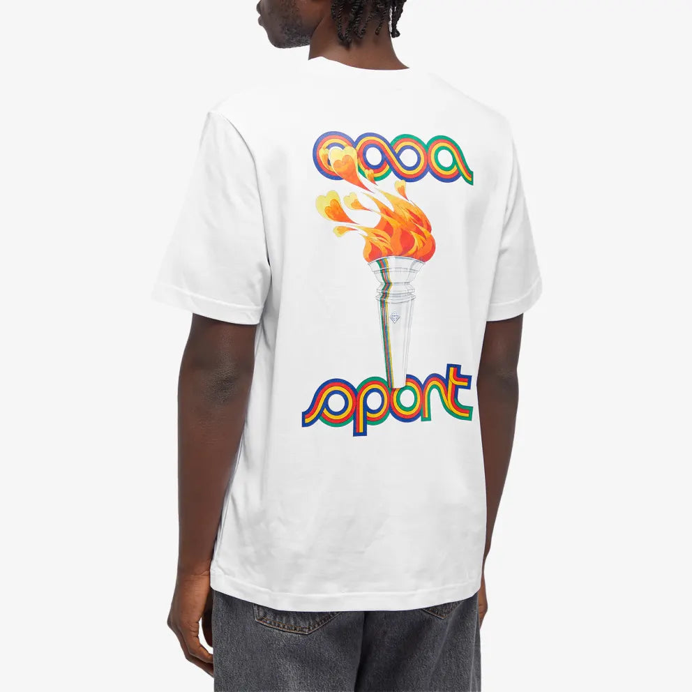 Casablanca la flamme du sport T Shirt White Casablanca