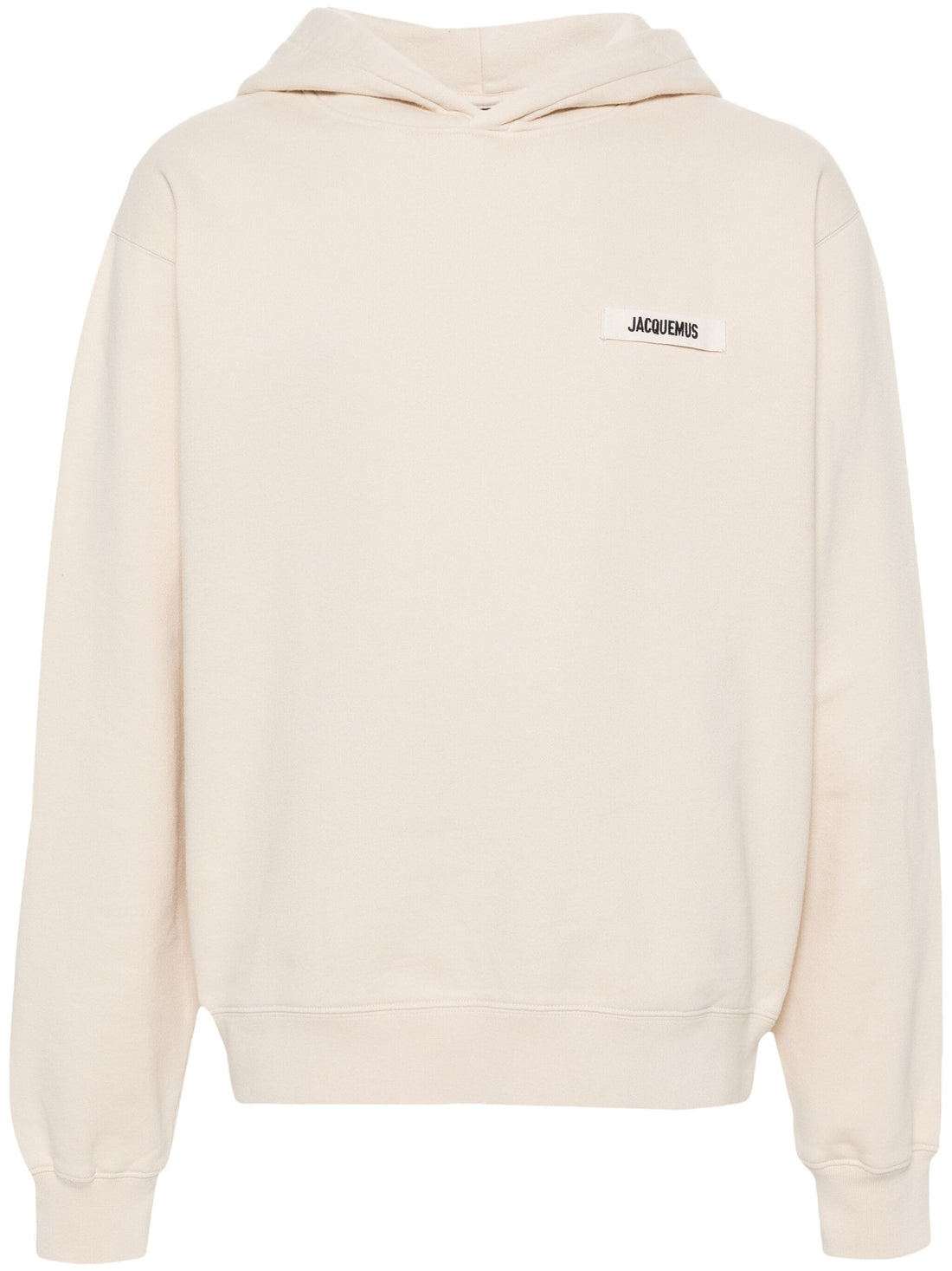 Jacquemus The Gros Grain Logo Hoodie Beige