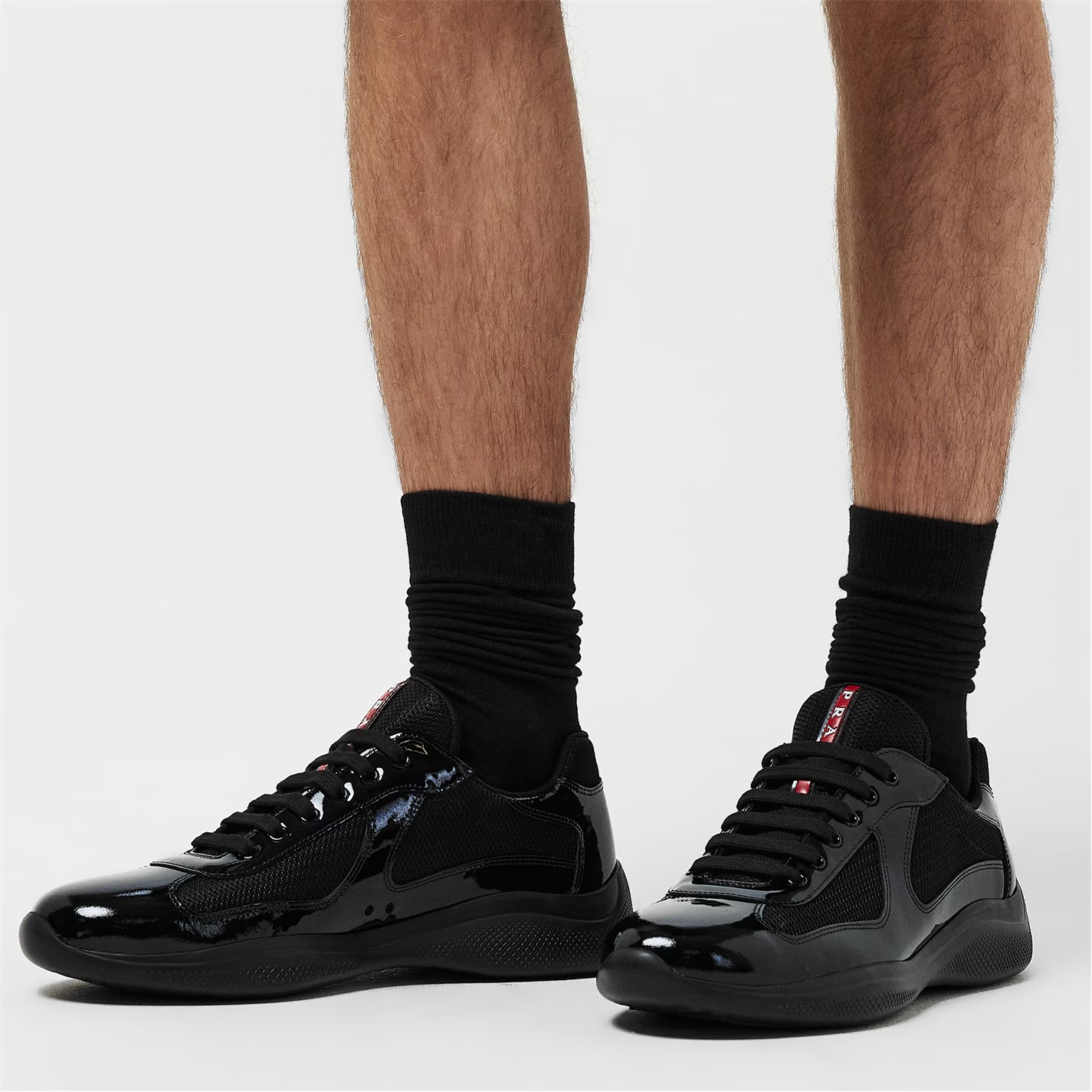Prada America's Cup Leather Patent Black