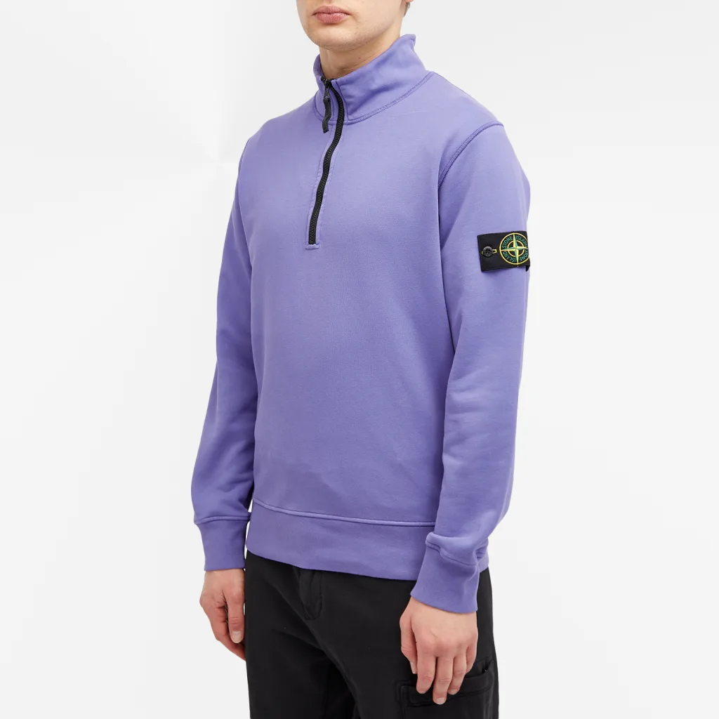 Stone Island Half Zip Jumper Lavender Stone Island