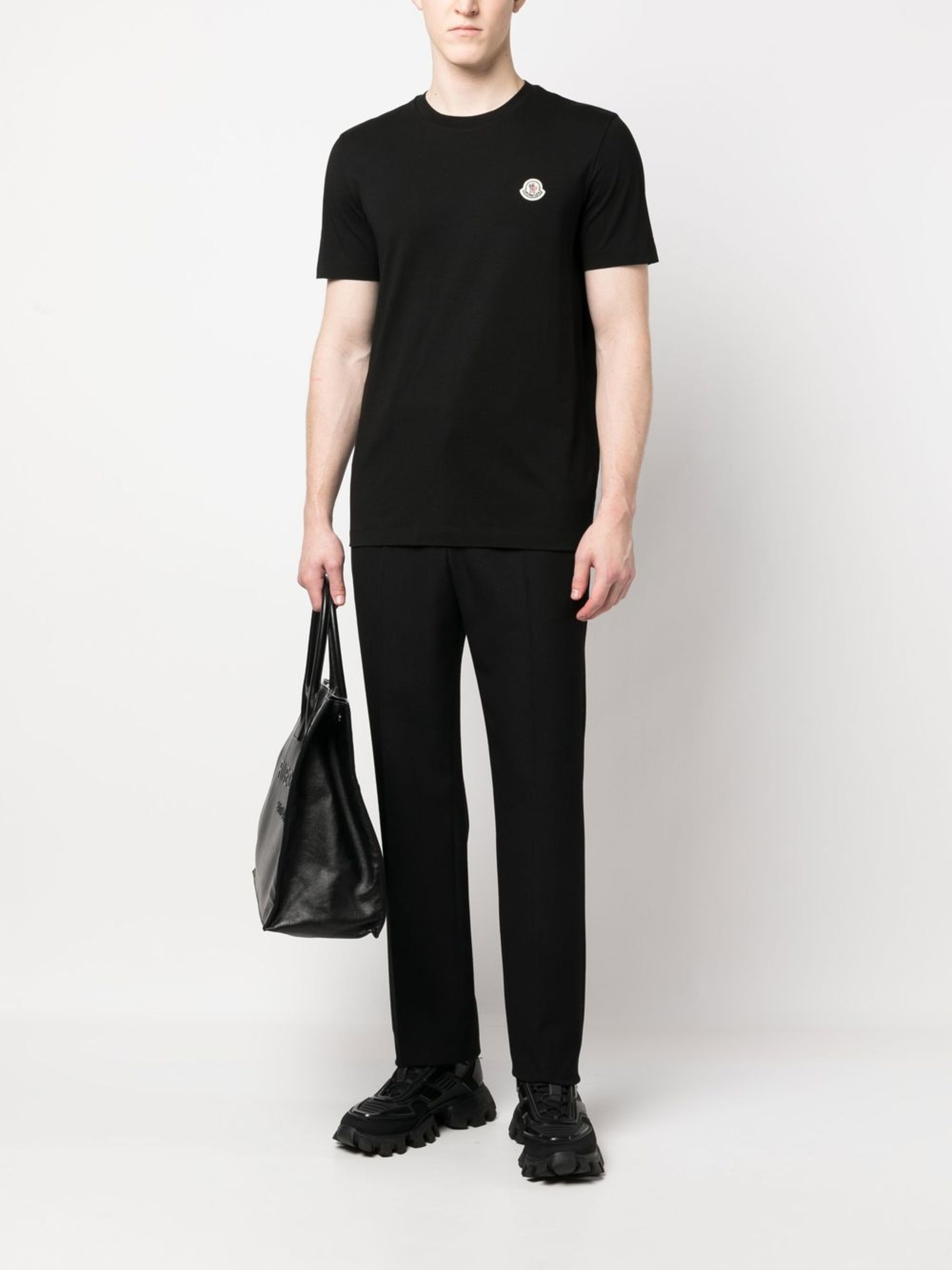 Moncler. Logo T Shirt Black