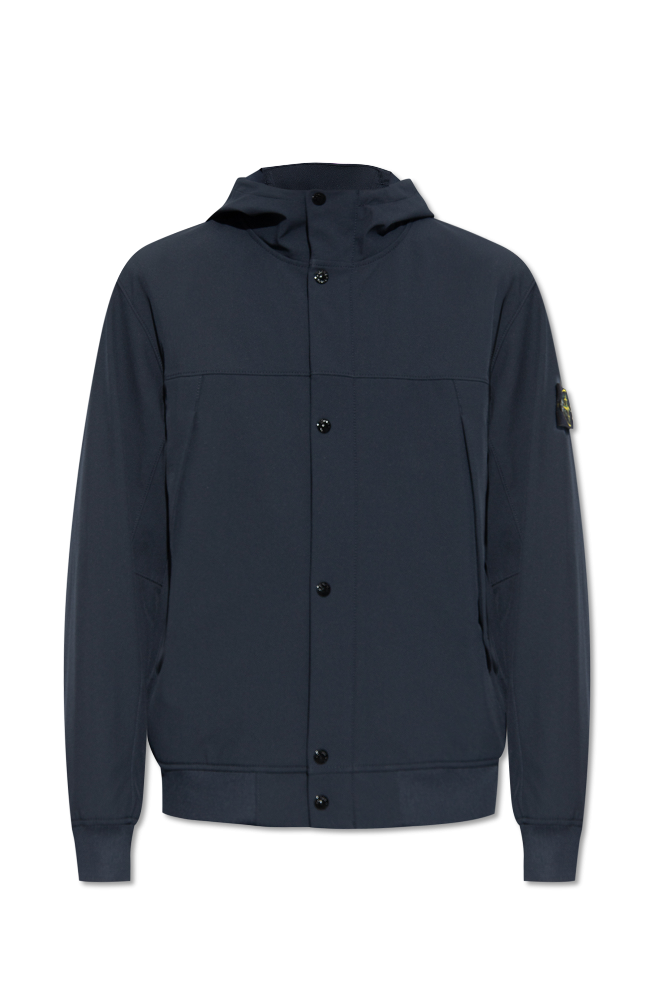 Stone Island Hooded Soft Shell Jacket Navy Stone Island