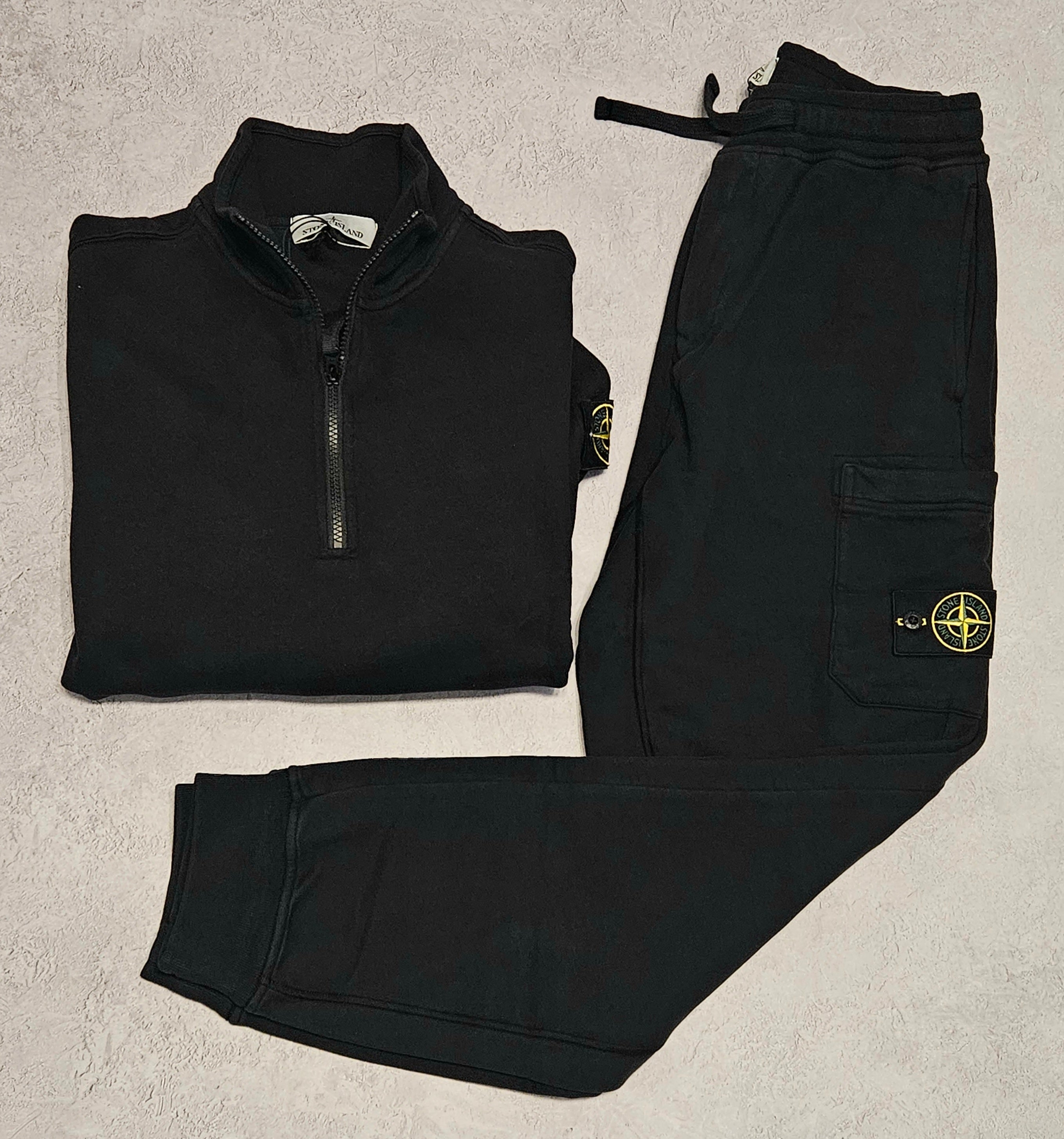 Stone Island Half Zip Full Tracksuit Black Stone Island