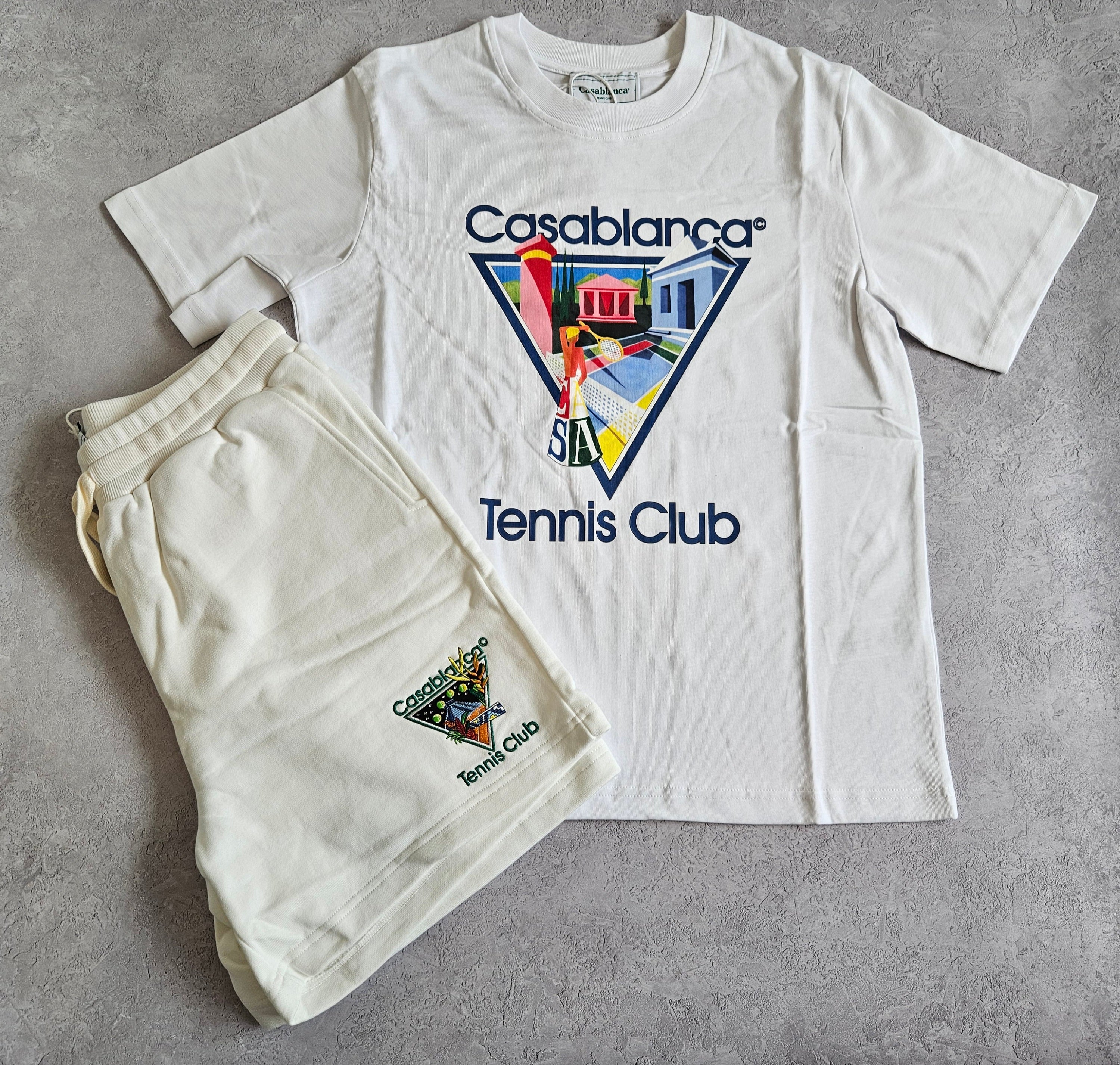 Casablanca Tennis Club Shorts Set White Casablanca
