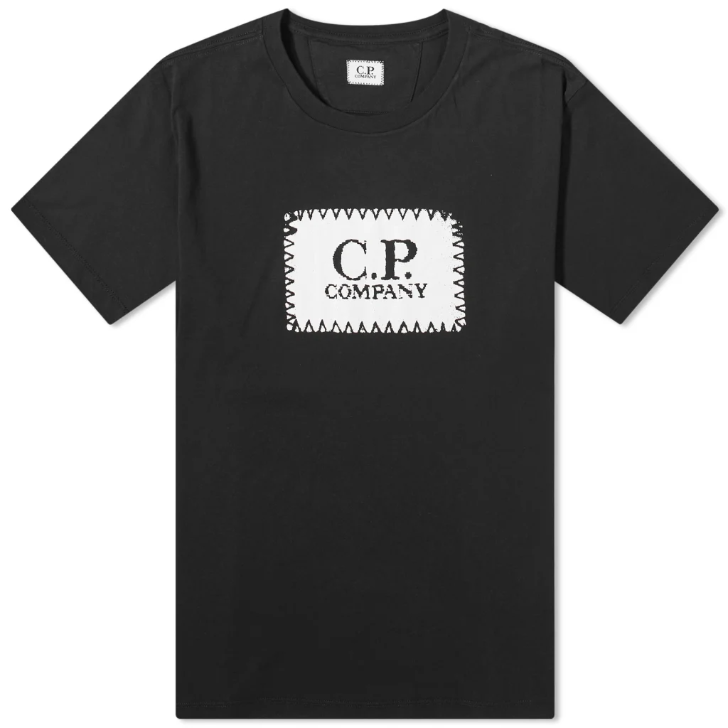 CP Company Block Logo T Shirt Black CP Company