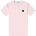 Stone Island Patch T Shirt Rosa Stone Island