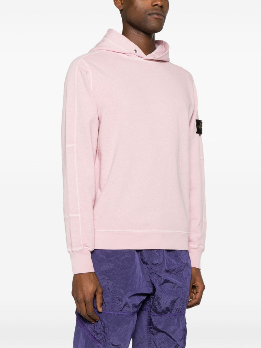 Stone Island Logo Hoodie Rose Stone Island