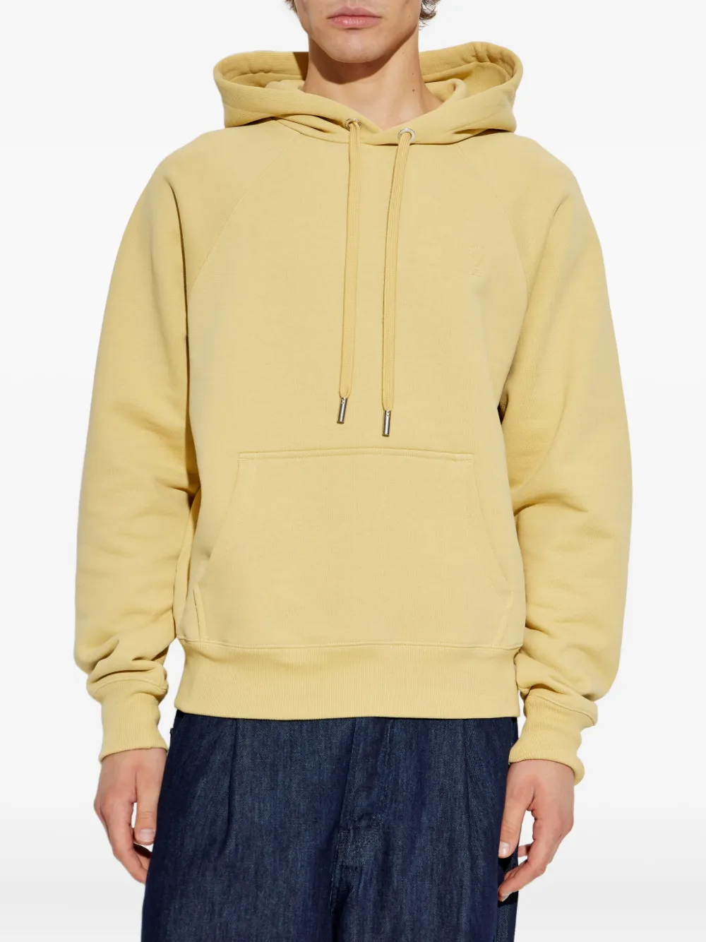 Ami Paris Classic Logo Hoodie Yellow