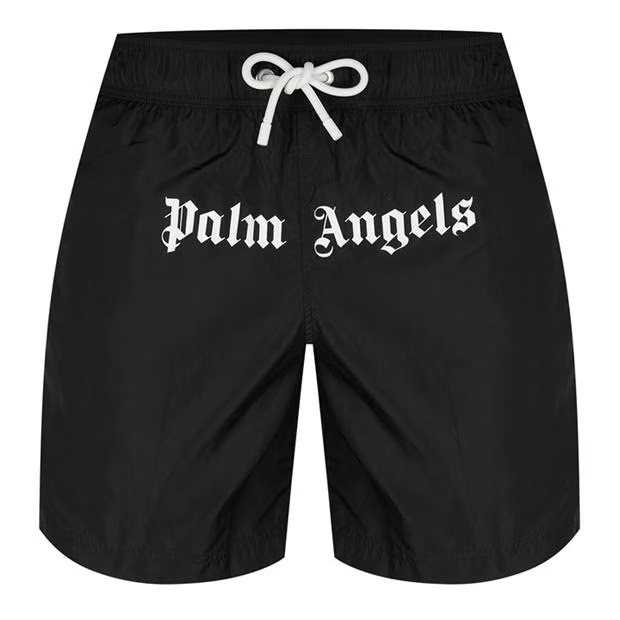 Palm Angels Logo Swim Shorts Black Palm Angels