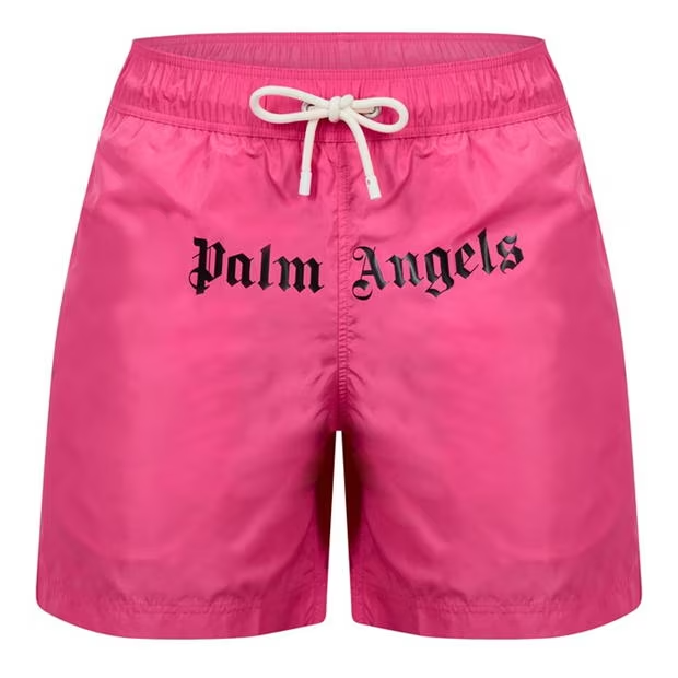 Palm Angels Logo Swim Shorts Pink Palm Angels