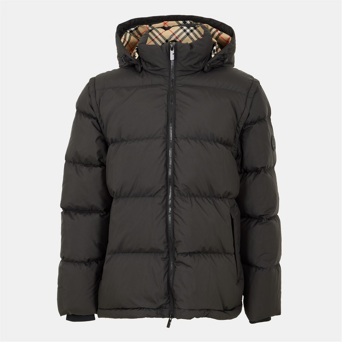 Burberry Check Hooded Puffer Jacket