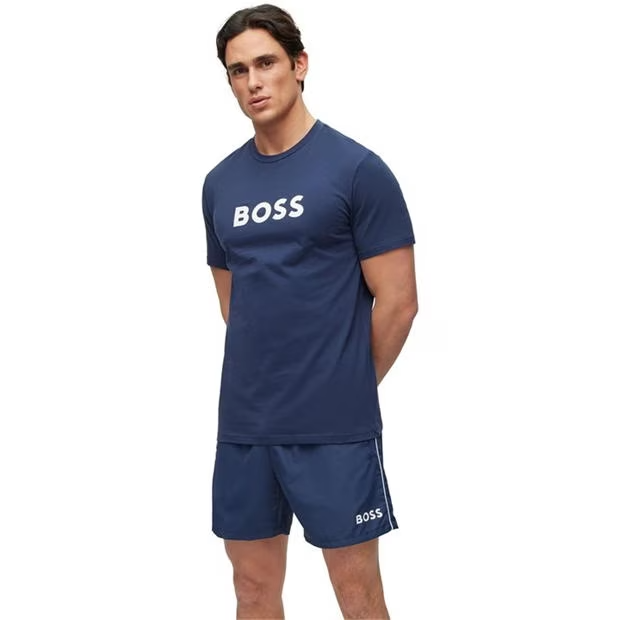 Hugo Boss Logo Shorts Set Navy Hugo Boss