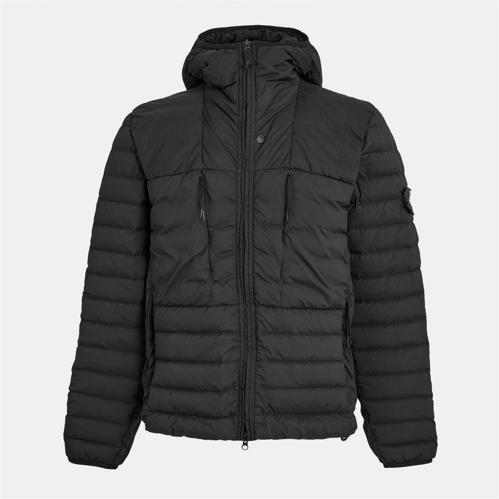 STONE ISLAND Badge Down Puffer Jacket Black