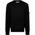 Stone Island Knit Logo Jumper Black Stone Island