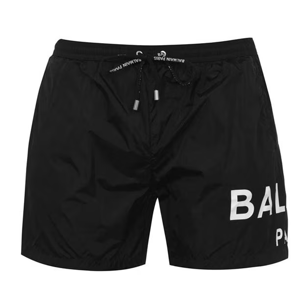 Balmain Logo Swim Shorts Black Burberry