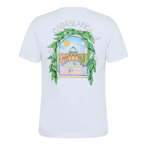 Casablanca Larche Tennis T Shirt White Casablanca