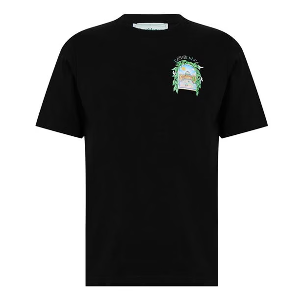 Casablanca Larche Tennis T Shirt Black Casablanca