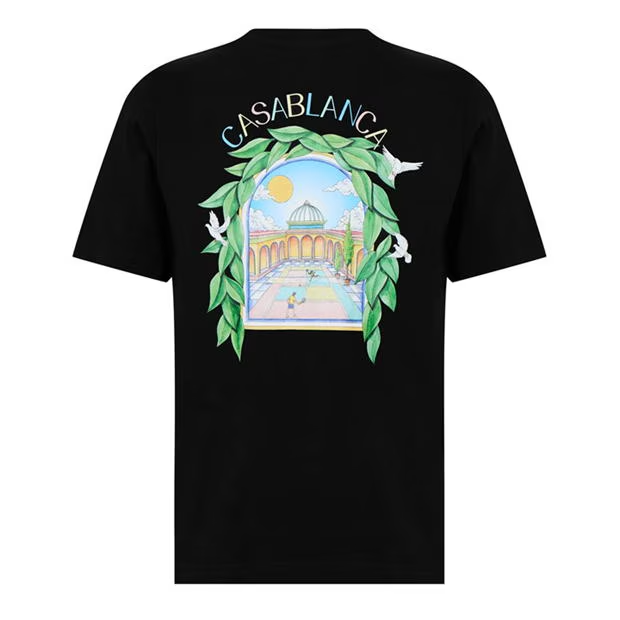 Casablanca Larche Tennis T Shirt Black Casablanca