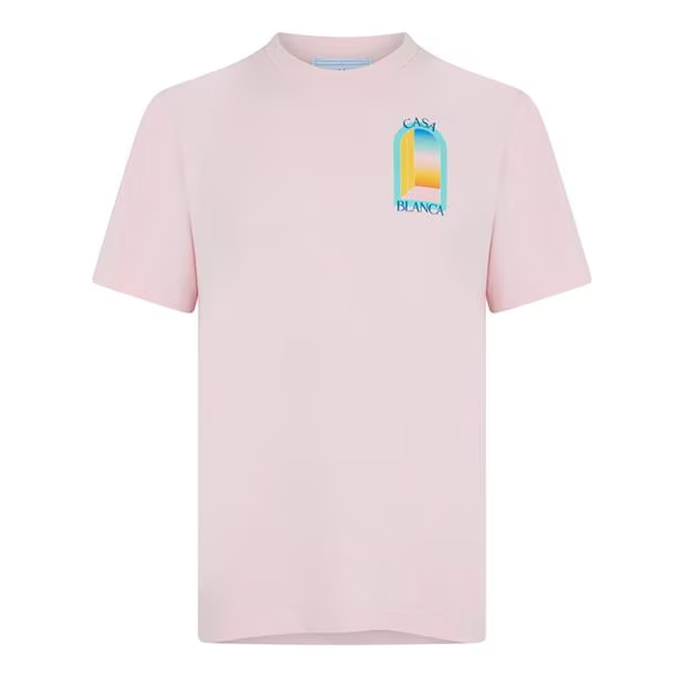 Casablanca New Mirror T Shirt Pink Casablanca
