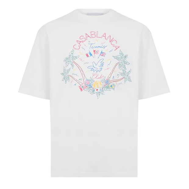 Casablanca Casa Crayon T Shirt White Casablanca