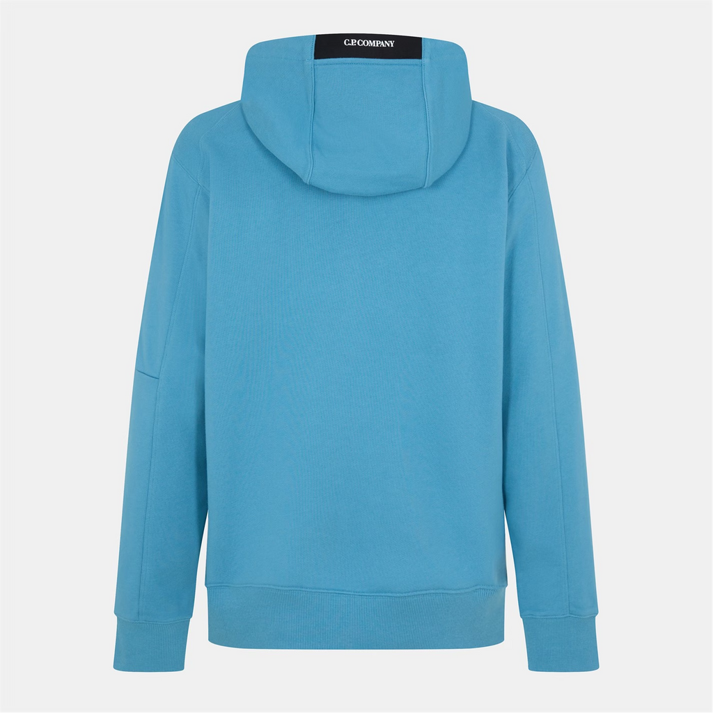 CP Company Lens Hoodie Aegean Blue