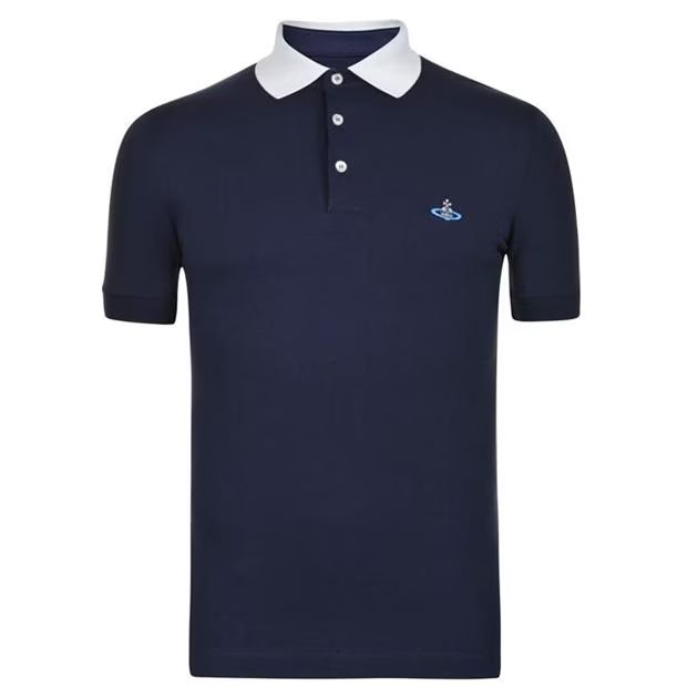 Vivienne Westwood Collar Polo Shirt Navy Vivienne Westwood