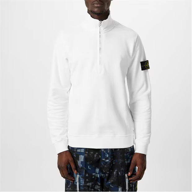 Stone Island Half Zip Jumper White Stone Island