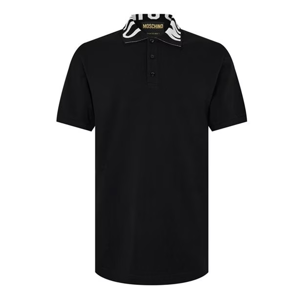 Moschino Collar Logo Polo Moschino