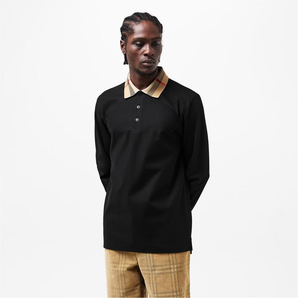 Burberry Cody Long Sleeve Polo Black
