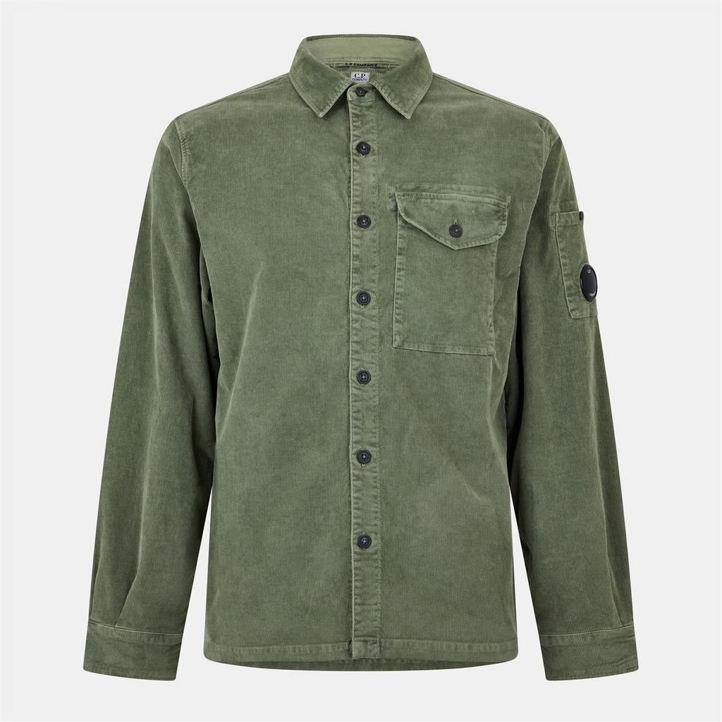 CP Company Cord Overshirt Olive